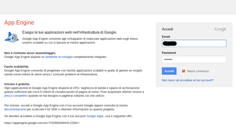 Google Apps gratis per il tuo dominio con App Engine