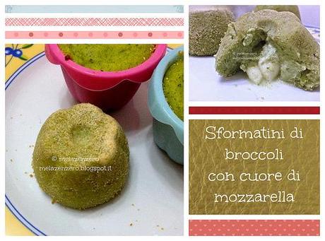 sformatini di broccoli con cuore di mozzarella