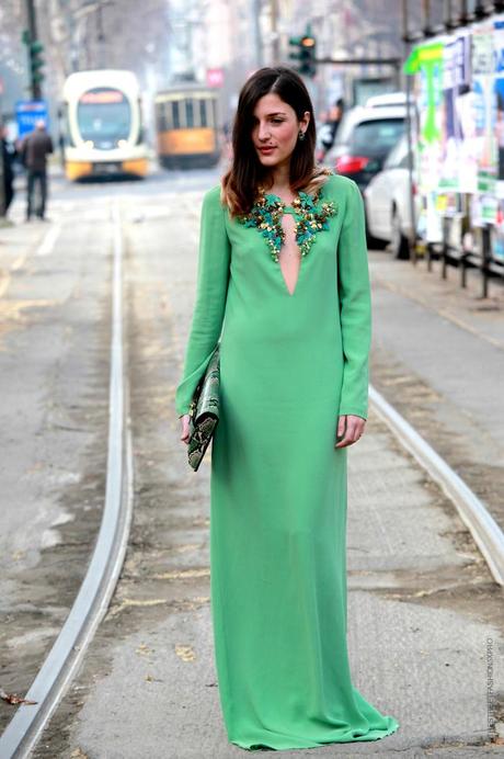 In the Street...Turning with Eleonora...Milan Woman Fashion Week