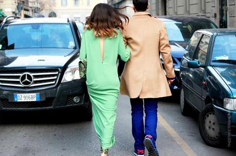 In the Street...Turning with Eleonora...Milan Woman Fashion Week