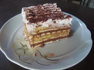 Mattonella con mousse di cioccolato.