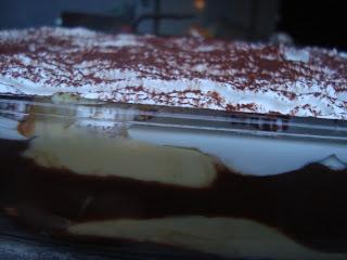 Mattonella con mousse di cioccolato.