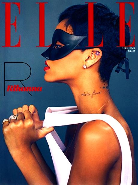 RIHANNA CON I CAPELLI CORTI NELLA COPERTINA DI ELLE DI APRILE 2013