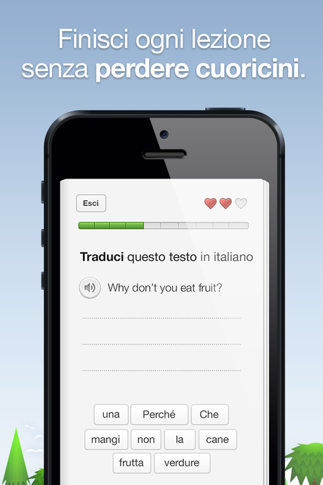 Impara l'inglese con Duolingo iPhone