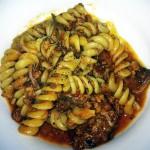 Fusilli lunghi del pastificio Mancini con ragout d'anatra alla maggiorana e pecorino – Errico Recanati