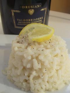 Risotto al limone e prosecco-Pranzo sfida post numero 1