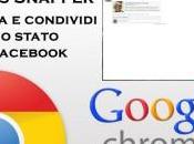 Ritaglia modo anonimo condividi stato Facebook Status Snapper