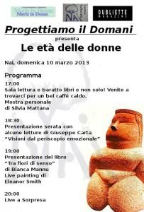 “Progettiamo il domani” presenta Le età delle donne, domenica 10 marzo, Cagliari