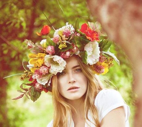 flowers in the hair