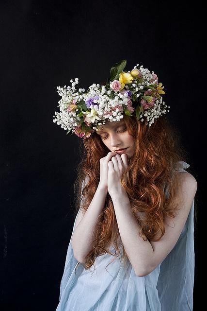 flowers in the hair