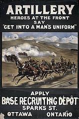 First World War recruitment poster: “Artillery...