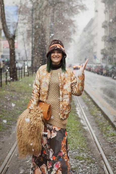 Flowers in the snow and the Missoni fashion show