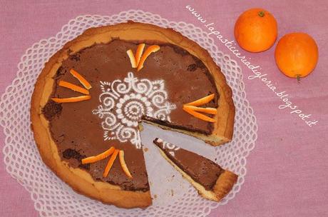 Crostata al cioccolato fondente e arancia