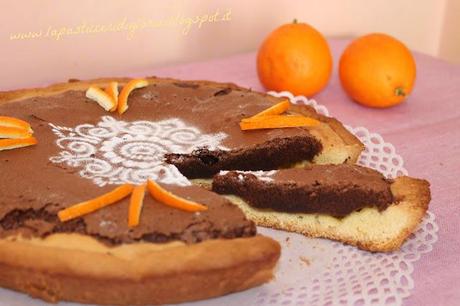 Crostata al cioccolato fondente e arancia