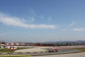 McLaren F1 car on P Zero white medium tyres - on track