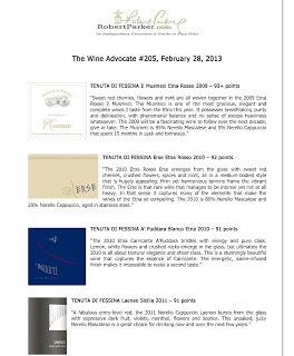 Tenuta di Fessina su “The Wine Advocate” di Robert Parker: 93+ punti all’annata 2009 de Il Musmeci, cru di Nerello Mascalese