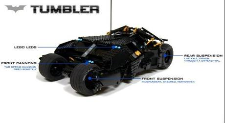 Il Tumbler di Batman fatto di LEGO