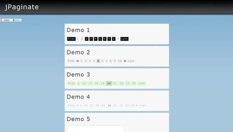 Free jQuery Pagination Plugins per Web Designers