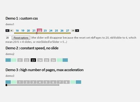 Free jQuery Pagination Plugins per Web Designers