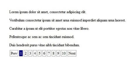 Free jQuery Pagination Plugins per Web Designers