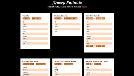 Free jQuery Pagination Plugins per Web Designers