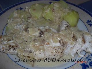 Tagliata di pollo con salsa di gorgonzola