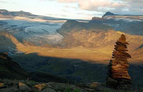 In front of the Myrdalsjokull