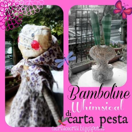 bamboline carta pesta, papier mache