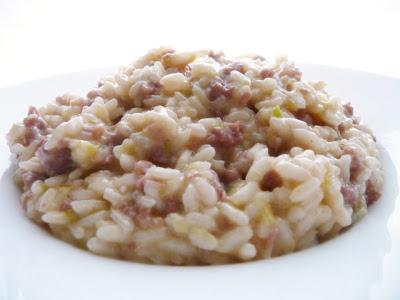 RISOTTO ai PORRI e SALSICCIA