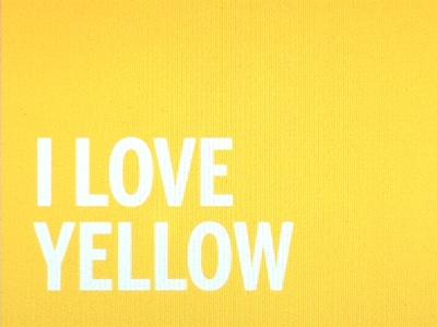 today i love yellow