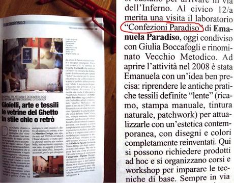 Confezioni Paradiso sull'inserto  di Repubblica TROVABOLOGNA