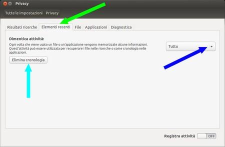 Ubuntu configurare la privacy figura 3
