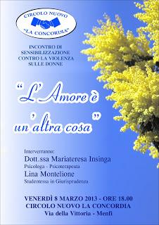 L'amore è un altra cosa: Incontro di sensibilizzazione contro la violenza sulle donne