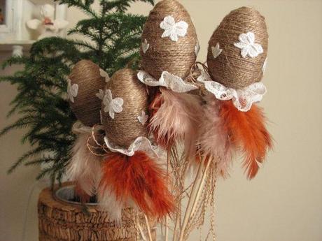 Rustic Easter eggs - set 6.