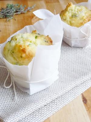 MUFFIN con PROVOLA AFFUMICATA ed ERBETTE FRESCHE