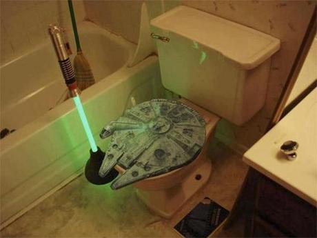 Il bagno da vero fan di Star Wars