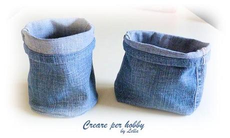 Cucito Creativo e riciclo: contenitore multiuso in jeans