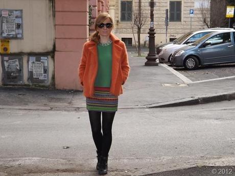 cat sunglasses, costanza cambriani, fashion blogger roma, fashion blogger italia, sneakers zeppa, cappotto arancio