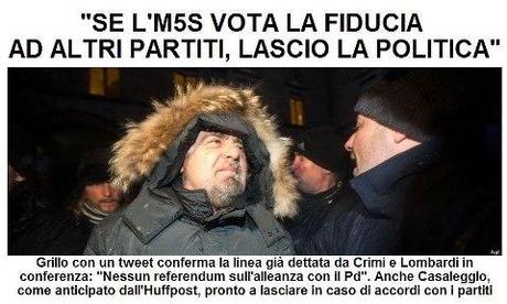 La fine della democrazia diretta nel Movimento 5 Stelle: “Grillo, mi ritiro se votate la fiducia al governo”