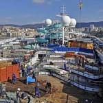 Carnival Destiny: iniziato il refitting della nave. Nuovi video e foto dal cantiere.