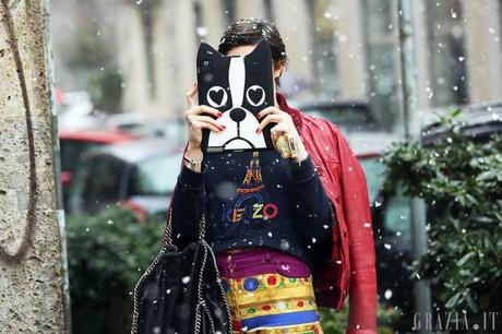 Milan Fashion Week F/W 2014 street style