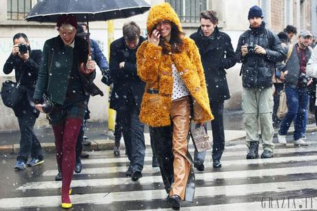 Milan Fashion Week F/W 2014 street style