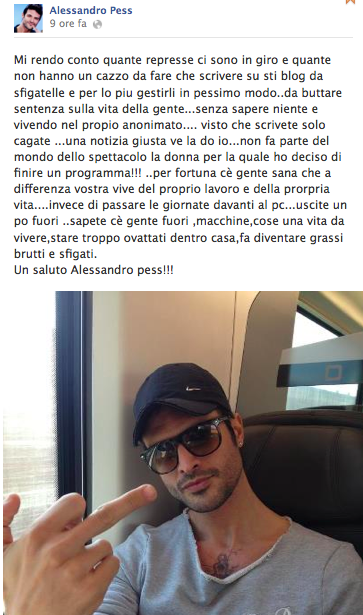 alessandro pess su facebook contro i bloggers