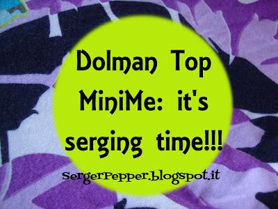 MiniMe Dolman top: serger sewing  - la confezione con tagliacuci