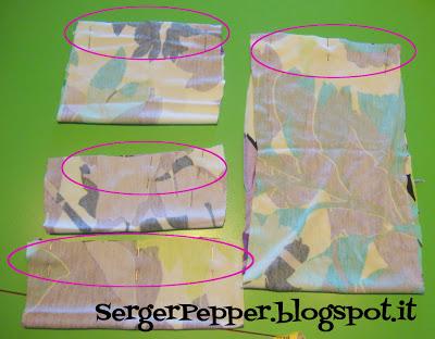 MiniMe Dolman top: serger sewing  - la confezione con tagliacuci - SergerPepper.blogspot.it