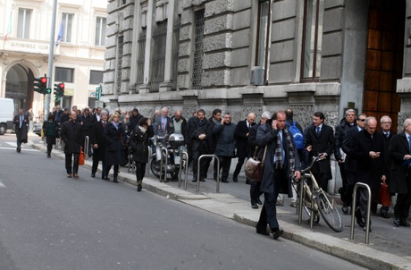 La marcia sul tribunale di Milano