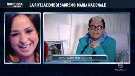 MARIA NAZIONALE E CRISTIANO MALGIOGLIO A DOMENICA LIVE CANALE 5