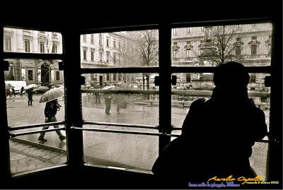 tram nella pioggia, Milano