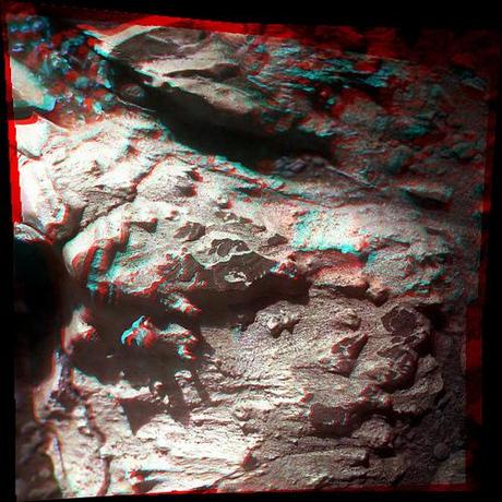OPPORTUNITY sol 3239 Microscopic imager - Lihir anaglyph