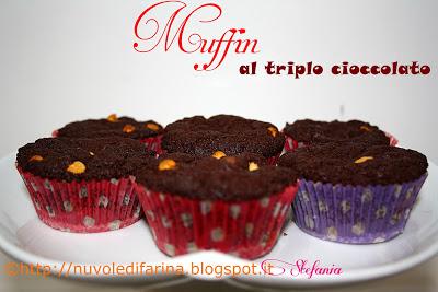 Muffin al triplo cioccolato